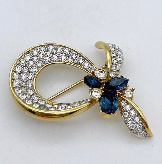 Vintage Attwood and Sawyer brooch,  sparkly diamanté brooch